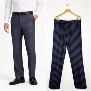 Marc Jacobs Men’s Wool Blend Pants Blue Black Stripe Size 34 x 34